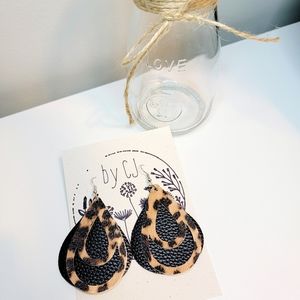 Faux Leather Earrings